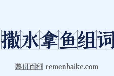 撒水拿鱼组词是什么意思的图片